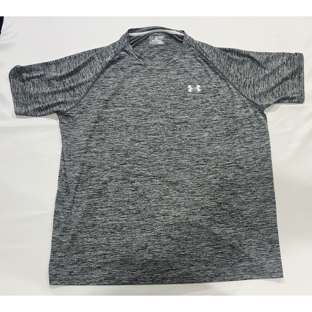 Under Armour Heat Gear Shirt Mens 2XL Gray Activewear Loose Fit